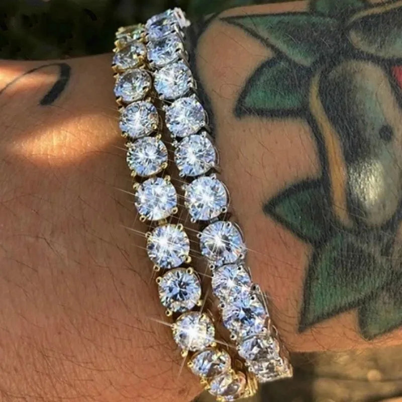 Men's Bracelet Silver displayed with four width options for different personal styles and occasions.