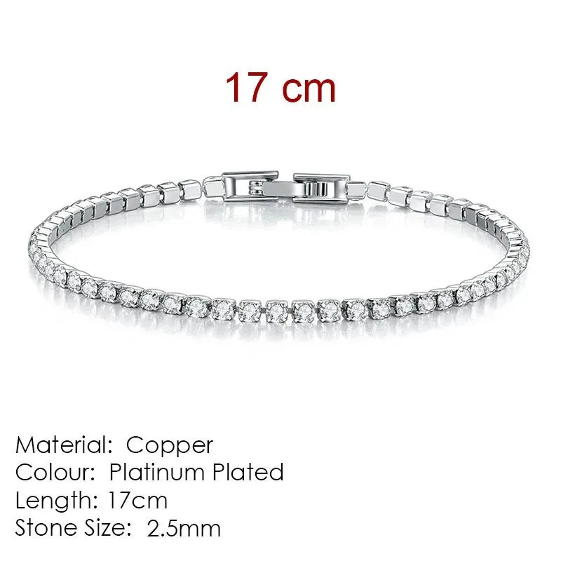 Stylish men's silver tennis bracelet designed to complement casual and formal outfits alike.
