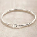 Men's Bracelet Silver – Signature Snake Chain Bracelet crafted from genuine 925 sterling silver with a polished finish.