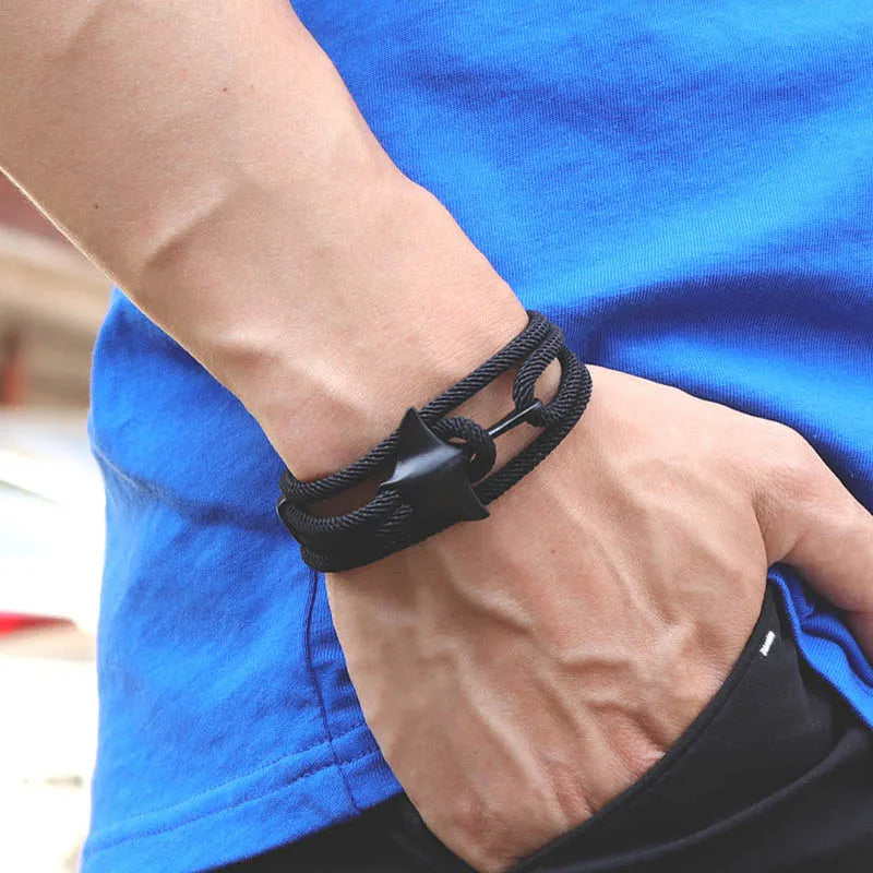 Men Bracelet Rope – Reef Marine Charm Bracelet