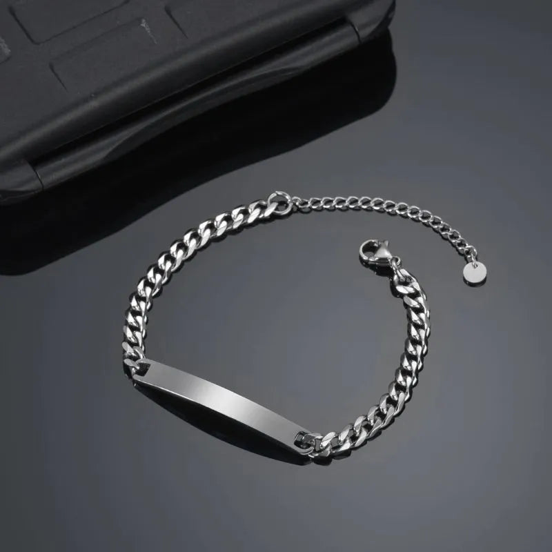 Customised Men's Bracelet ideal for birthdays, anniversaries and meaningful gifts.