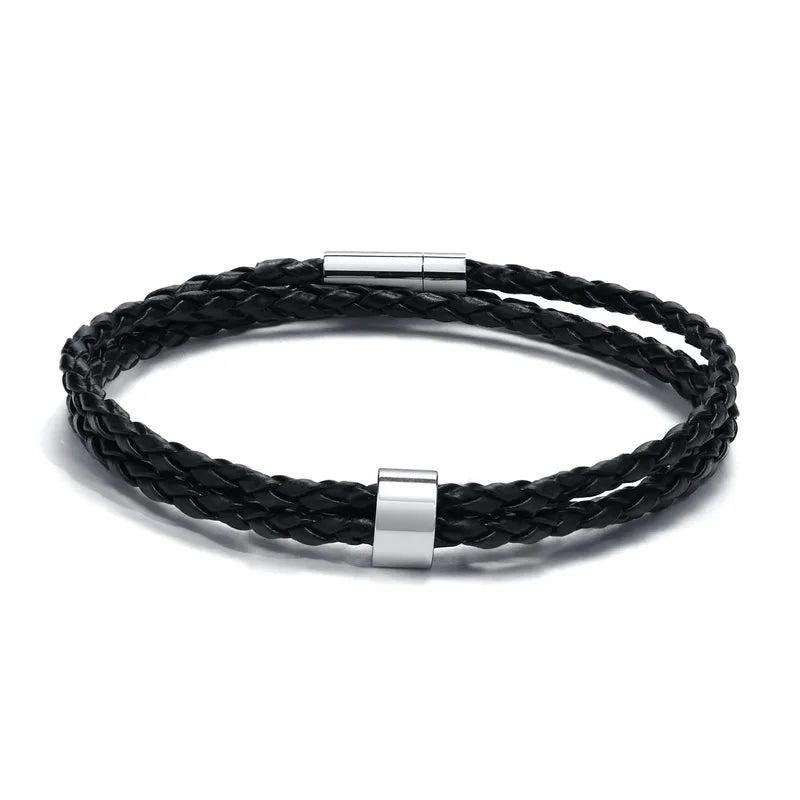 Lineage bracelet with one blank stainless steel bead, ready for engraving