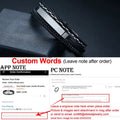 Marlin braided leather bracelet with blank silver ID plate
