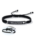 Solace memorial bracelet engraved with 'Miss You Forever'