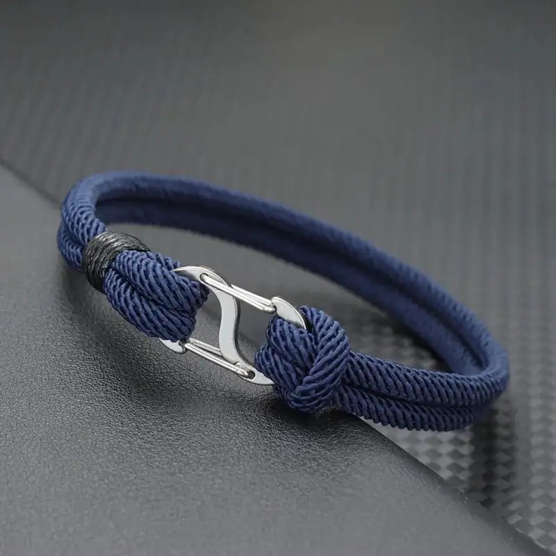 Men Bracelet Rope – Current Milan Cord Bracelet in Navy