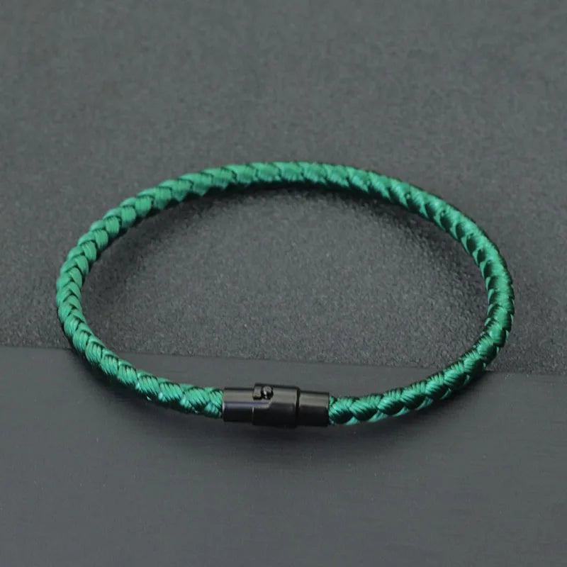 Men Bracelet Rope – Keel Braided Cord Bracelet in green