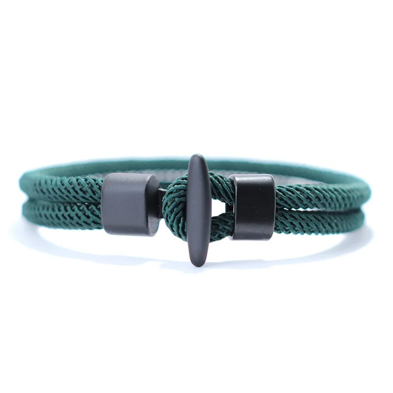 Men Bracelet Rope – Meridian Milan Rope Bracelet in Black Green