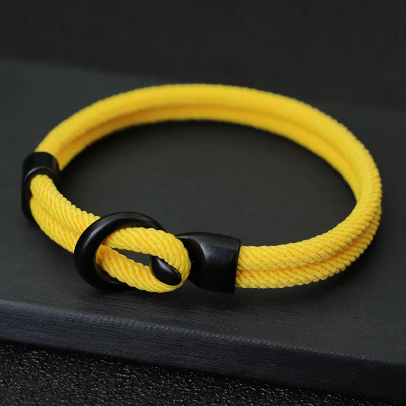 Men Bracelet Rope – Moor Double-Loop Rope Bracelet in yellow