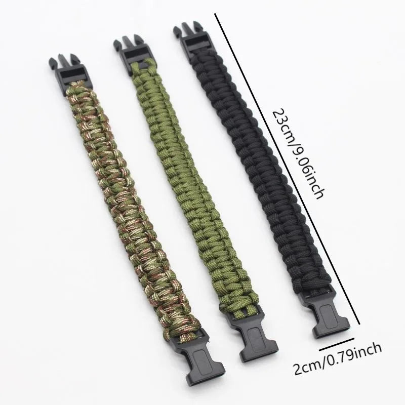 Men Bracelet Rope – Ranger Paracord Survival Bracelet showing the 23cm length and 2cm width