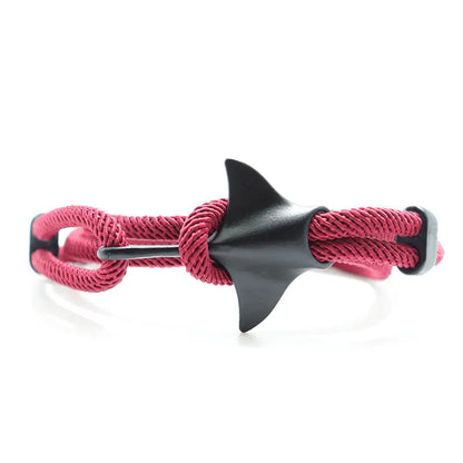 Manta ray charm in black finish with wine cord