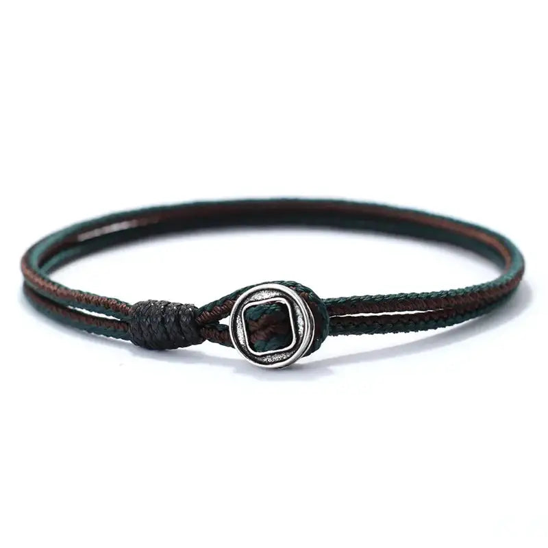 Men Bracelet Rope – Trail Two-Tone Cord Bracelet in Green