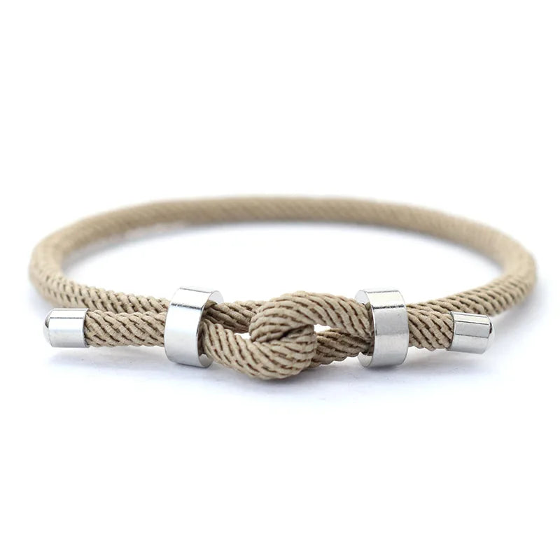 Men Bracelet Rope – Vow Adjustable Cord Bracelet in khaki