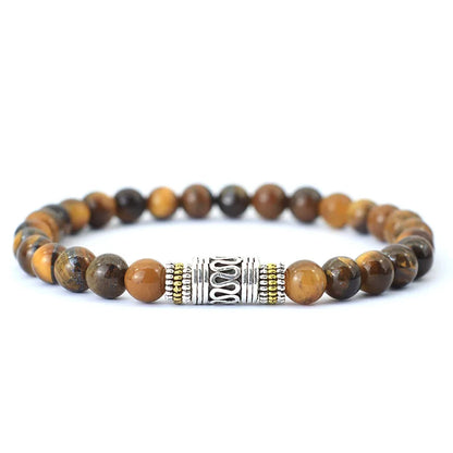 Ananda Tibetan Bead Bracelet in tiger eye stone