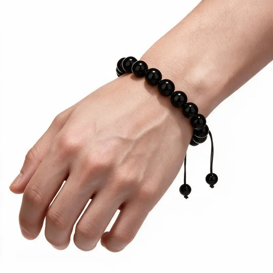 Nomad Adjustable Bead Bracelet worn on wrist