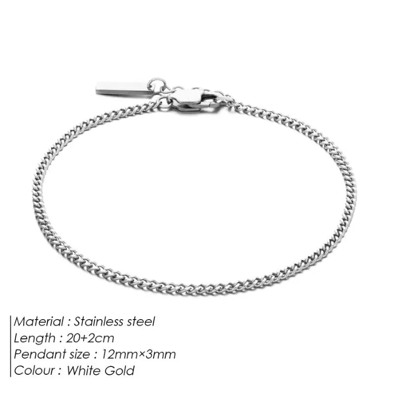 Men's Bracelet Gold with a waterproof Cuban chain crafted for long-lasting shine and everyday durability.