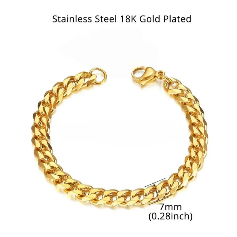 Luxury gold Byzantine bracelet offering exceptional durability and timeless geometric styling.