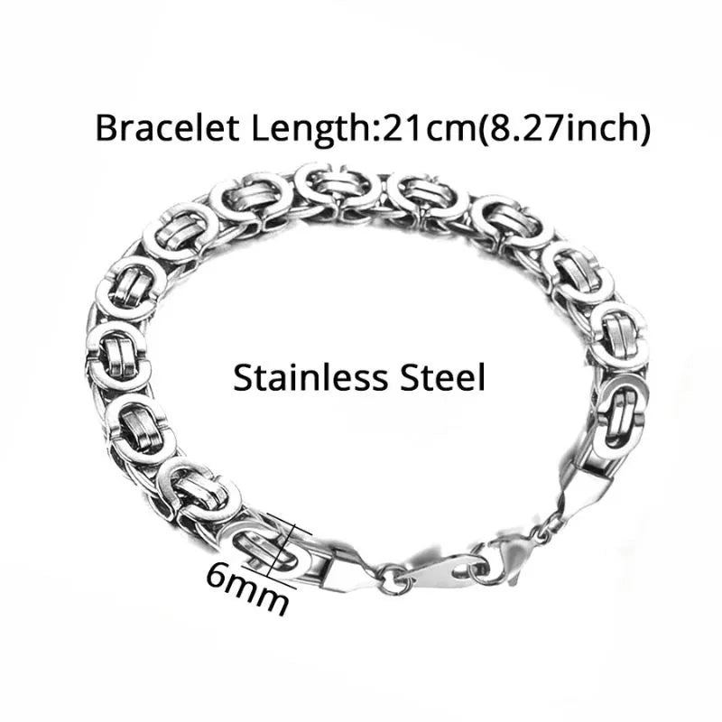 Luxury gold stainless steel Byzantine bracelet created for men who appreciate timeless premium jewelry.