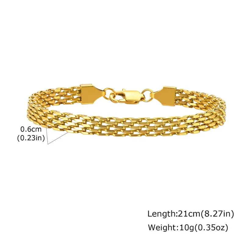 Men's Bracelet Gold showcasing a bold curb link bracelet with a polished luxury gold appearance.