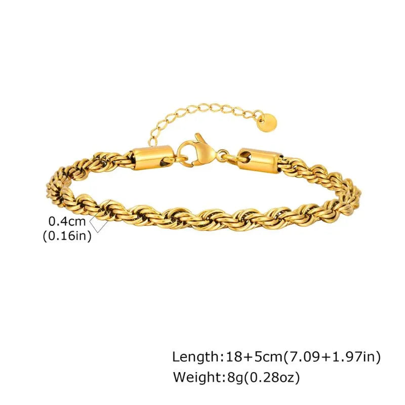 Gold Cuban curb chain bracelet with dimensions labelled: 0.6cm width, 21cm length, 11g weight