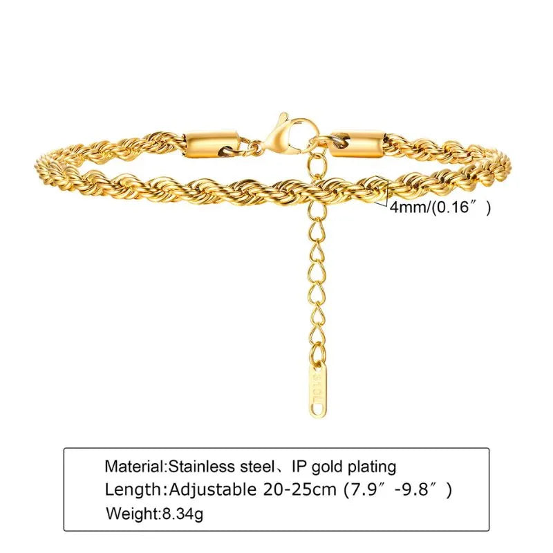 Men's Bracelet Gold designed with wide geometric stainless steel links and a premium polished gold appearance.