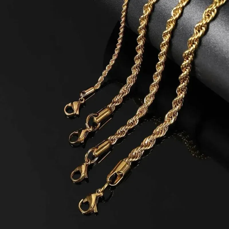 Men's Bracelet Gold available in multiple widths from 2 mm to 6 mm for a customized premium look.
