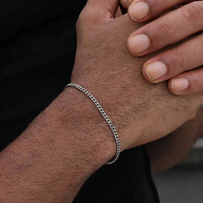 Vanguard Cuban Bracelet featuring a polished gold finish and comfortable lightweight construction.