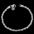 Men's Bracelet Silver – Prestige Twisted Rope Bracelet crafted from genuine 925 sterling silver with a polished finish.