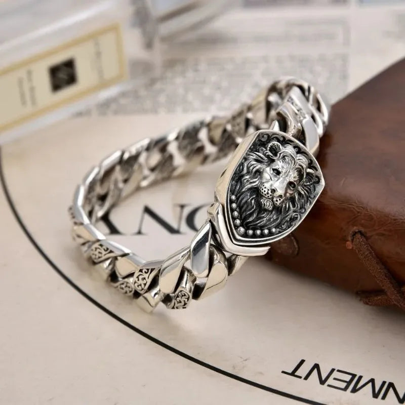 Men's Bracelet Silver – Regal Lion Cuban Bracelet designed for everyday luxury and statement styling.