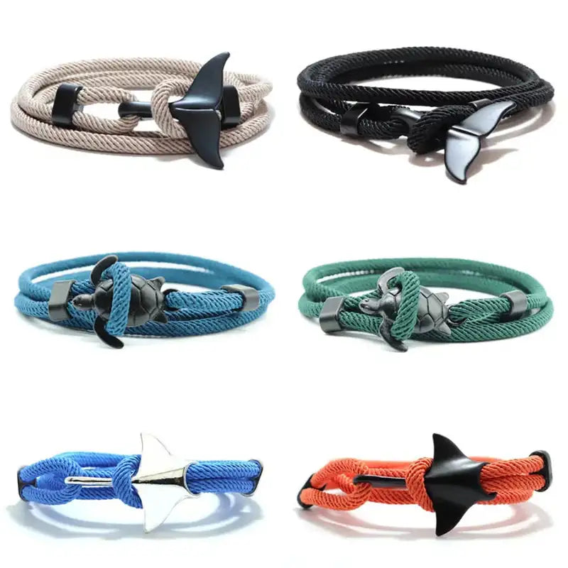 Men Bracelet Rope – Reef Marine Charm Bracelet